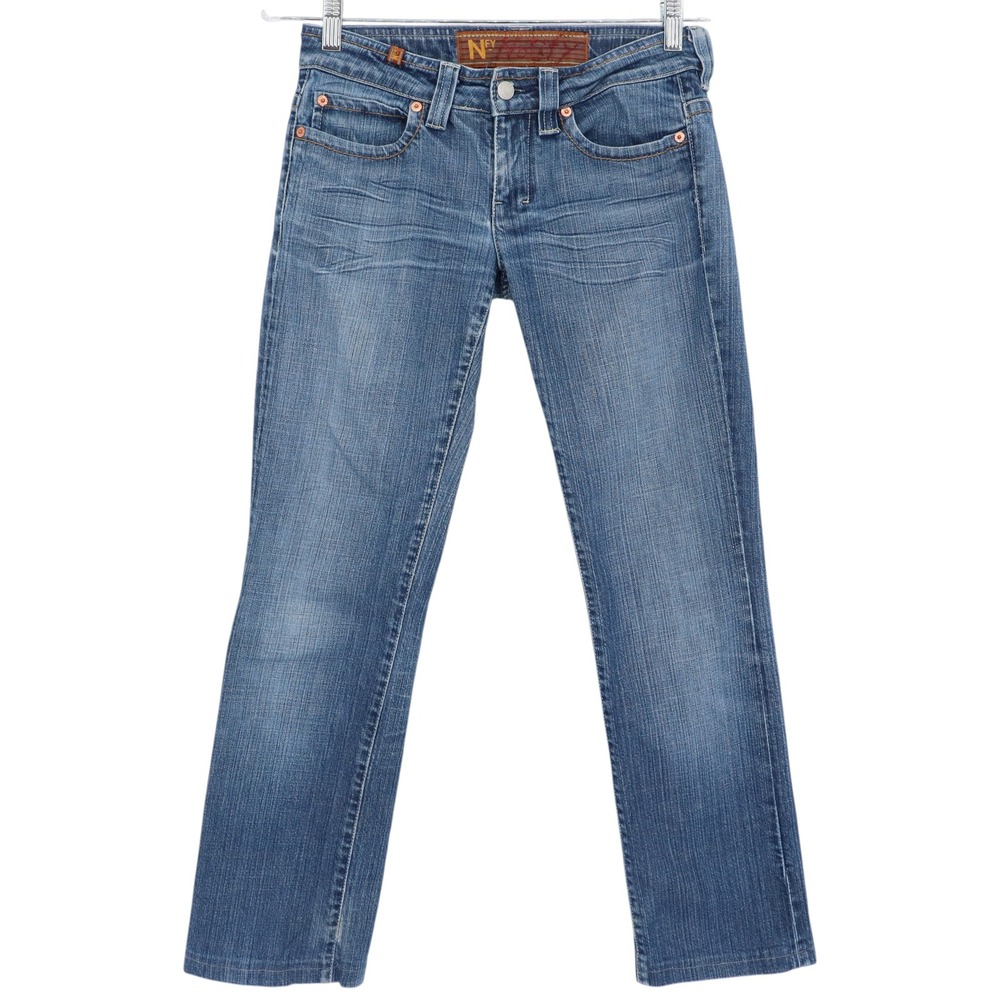 Nfy Notify Jeans Womens Size 27 Blue Denim Low Rise Straight Leg Made in Italy